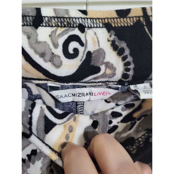 Isaac Mizrahi Live! Women's Paisley Printed Pull On Palazzo Wide Leg Pants SZ LG - Picture 4 of 11